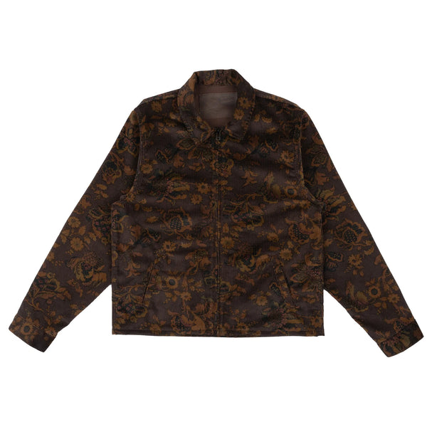 Paisly Corduroy Zip Jacket