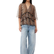 Load image into Gallery viewer, Pleated Georgette V-Neck Blouse
