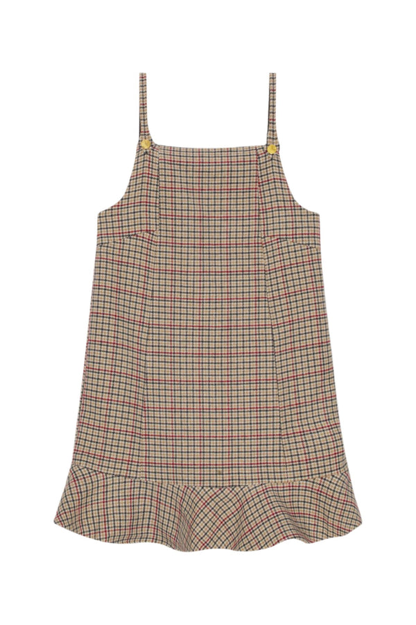 Check Wool Mini Dress