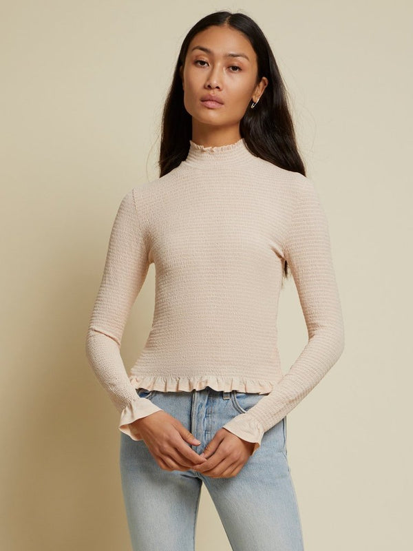 Emmy Smocked Turtleneck
