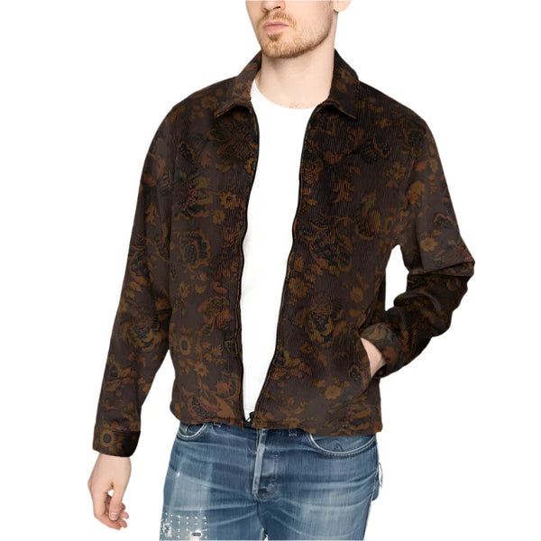 Paisly Corduroy Zip Jacket