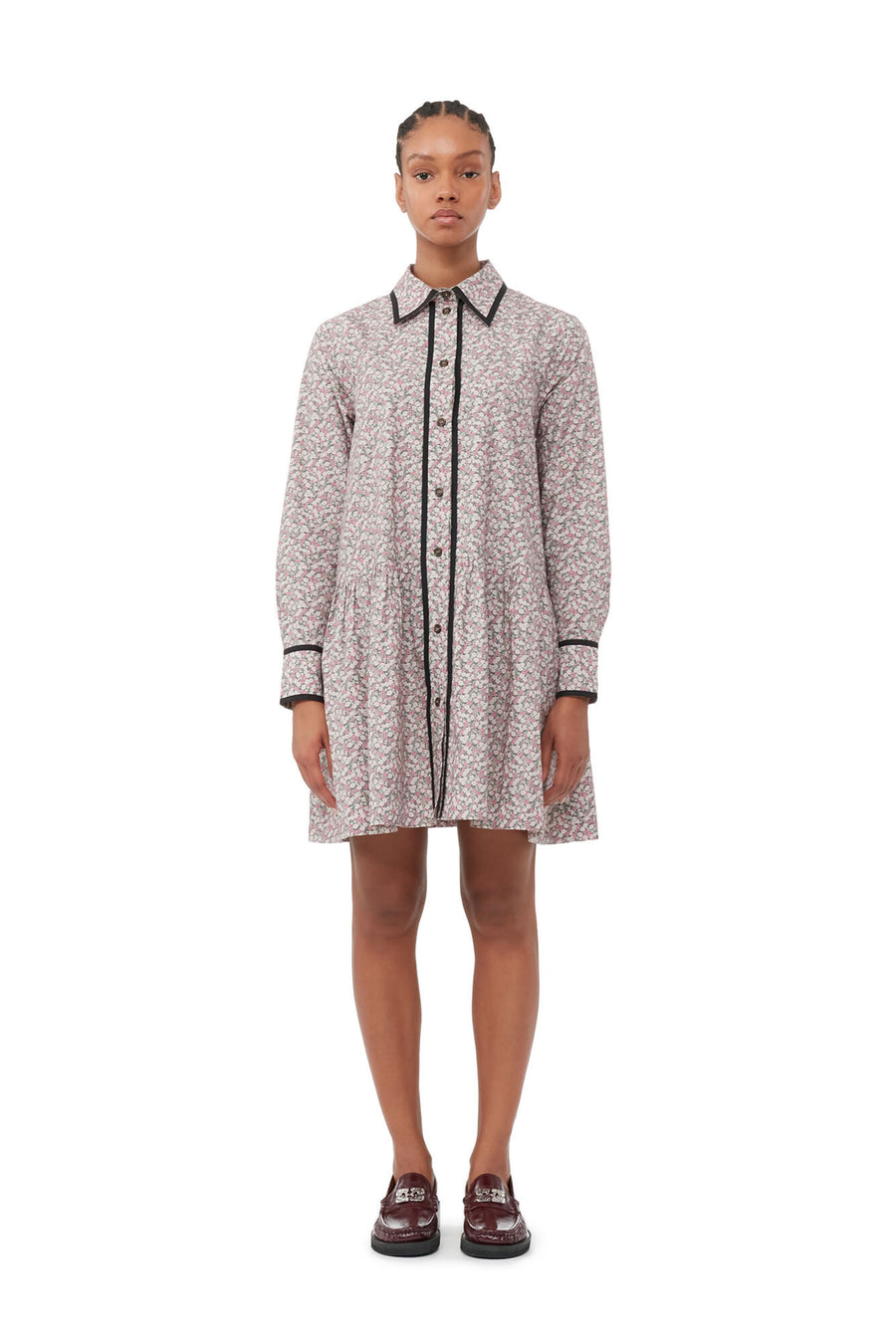 Printed Cotton Shirt Dress