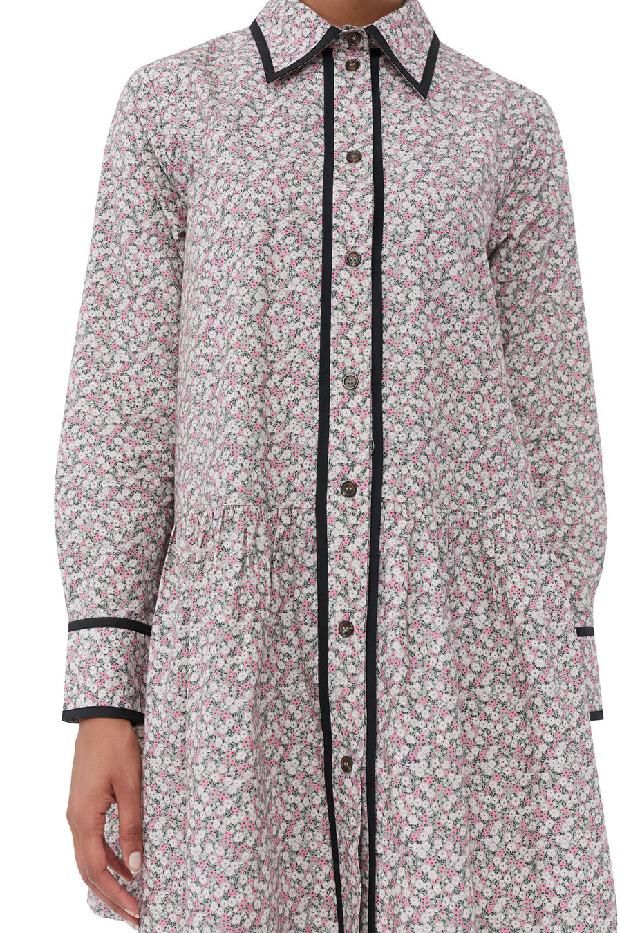 Printed Cotton Shirt Dress