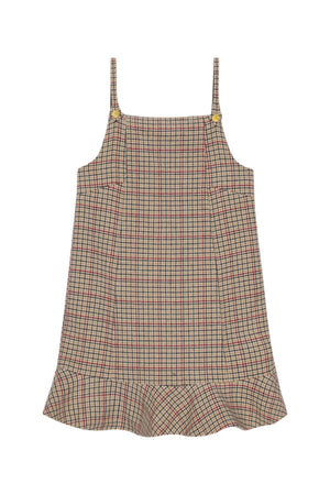 Check Wool Mini Dress