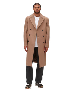 Woven Cashmere Polo Coat