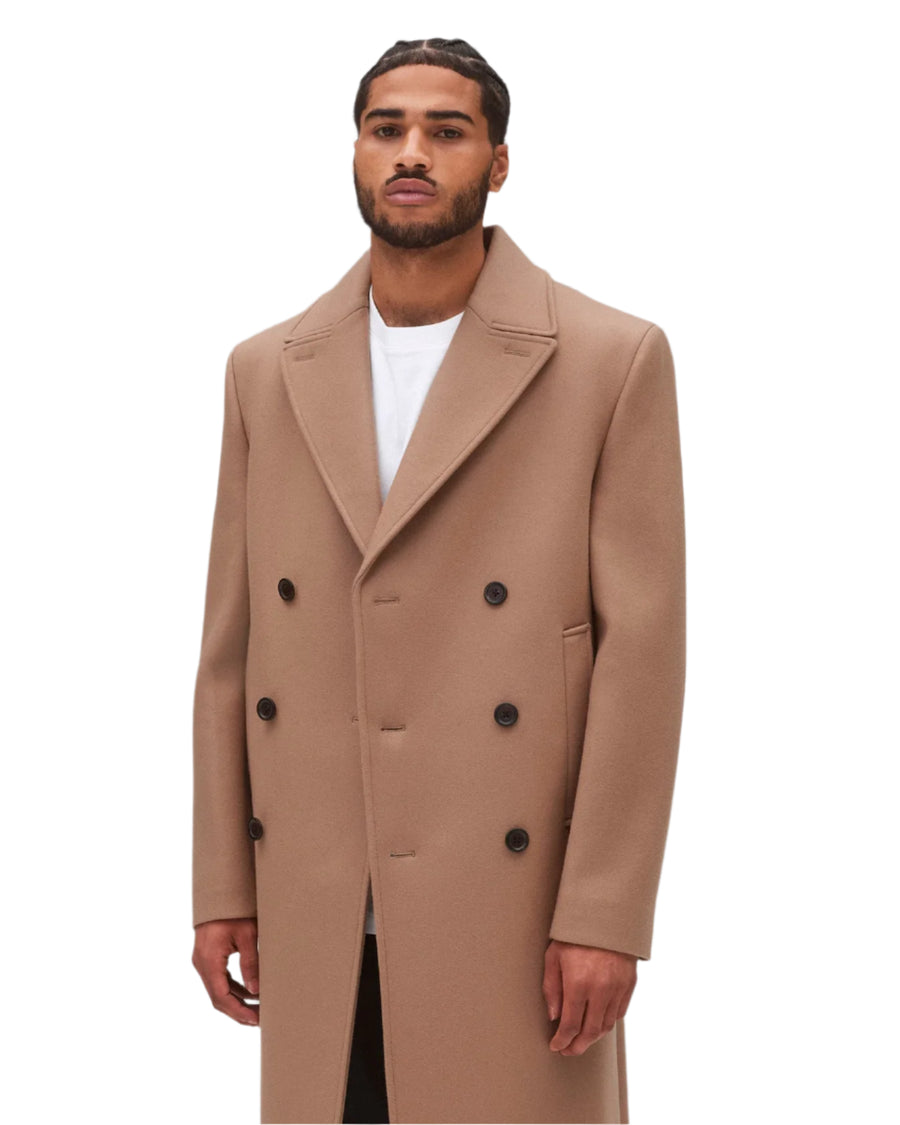 Woven Cashmere Polo Coat