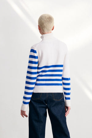 Invert Stripe Roll Collar